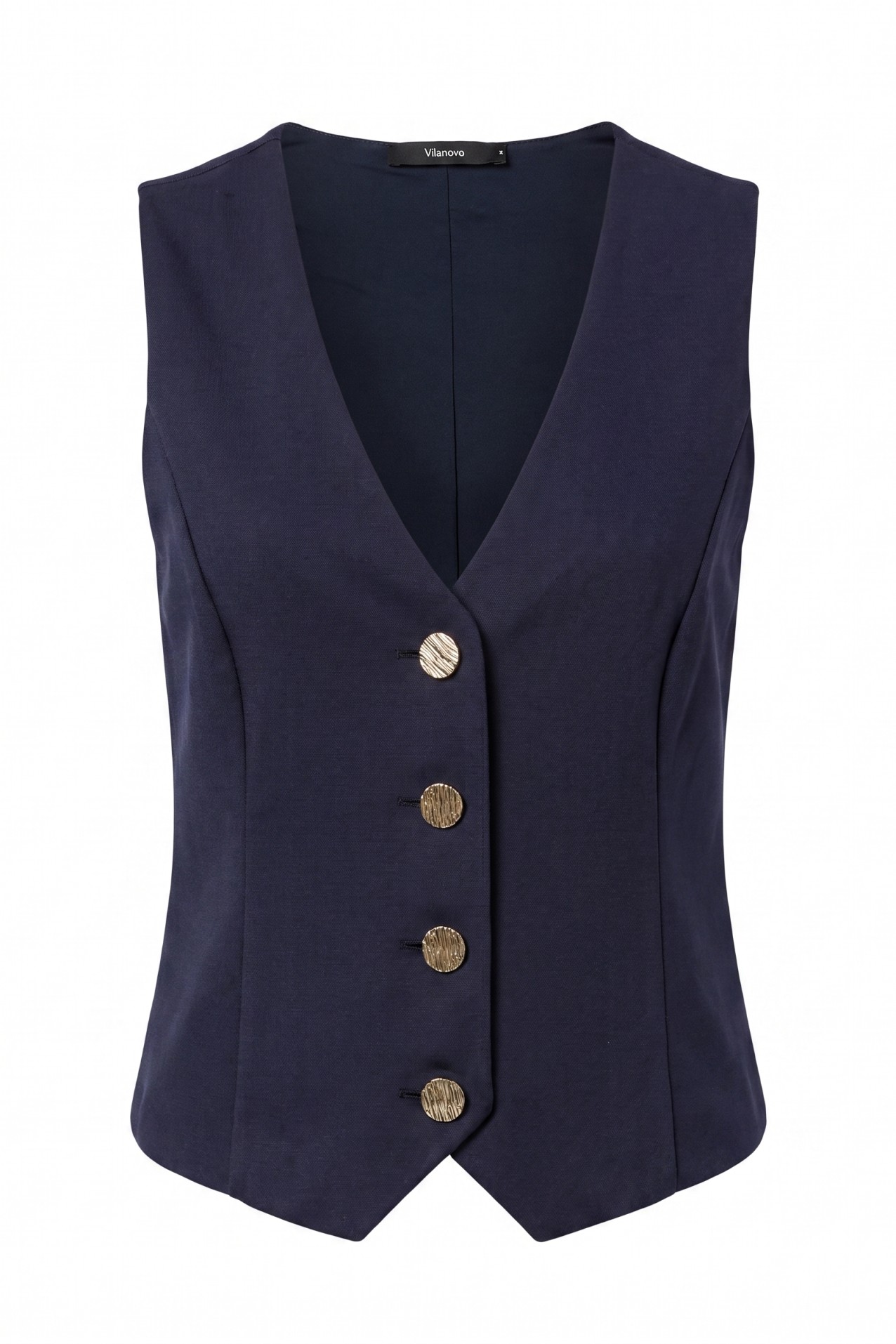 Slim Dark Blue Vest Top