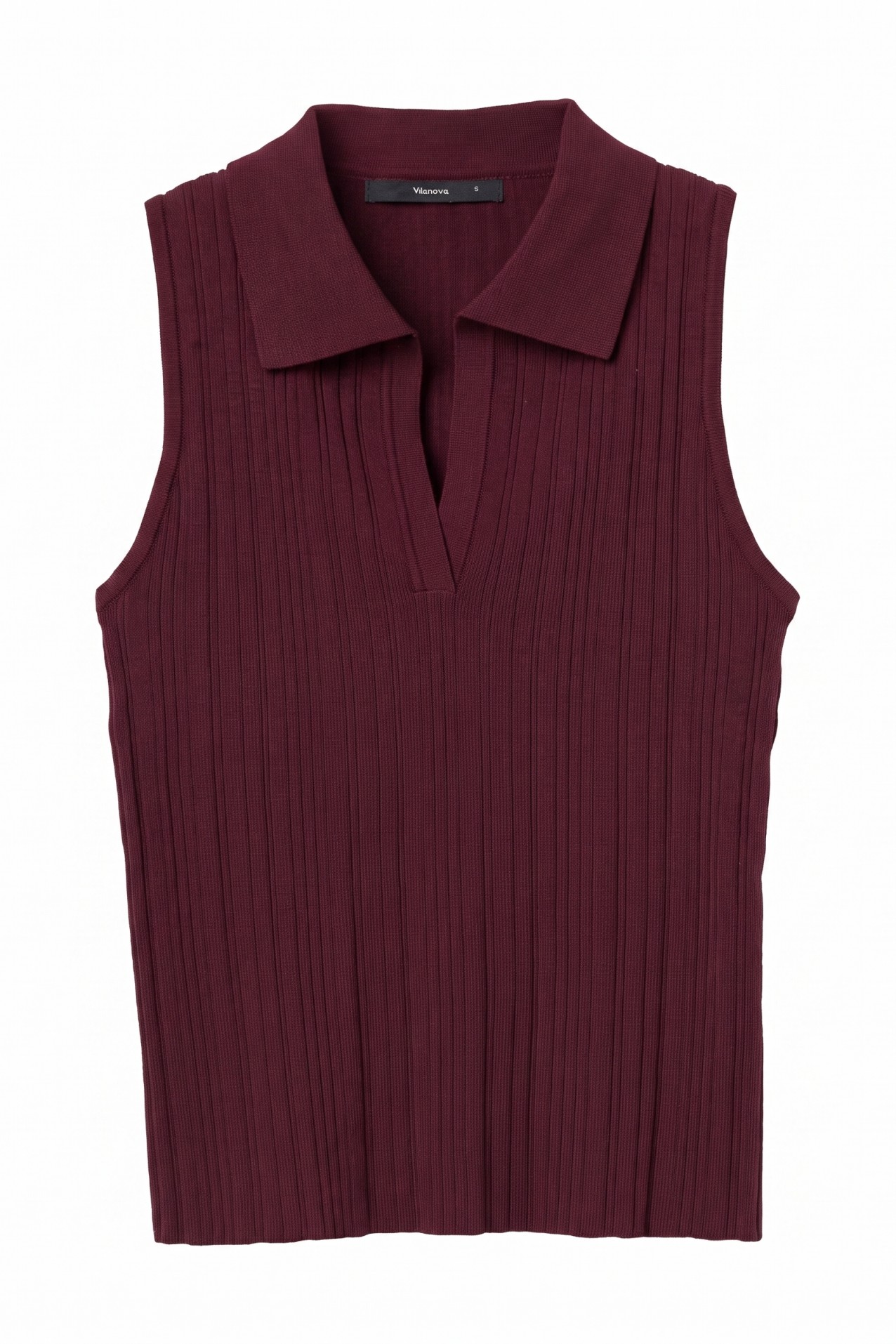 Slim Knit Burgundy Top