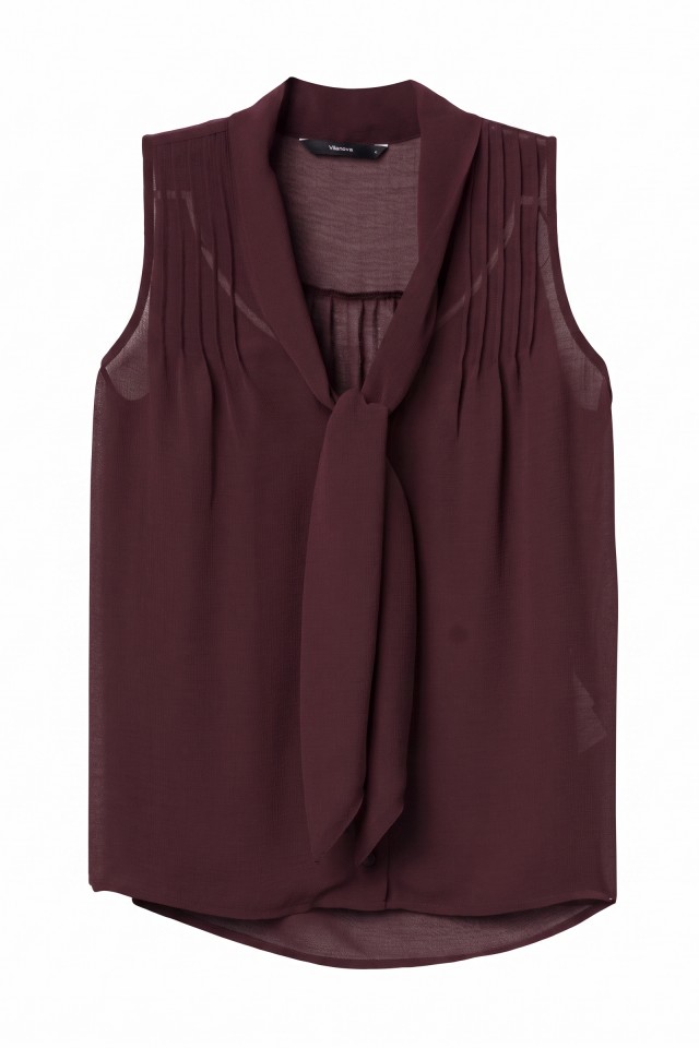 Sleeveless Burgundy Blouse Sleeveless Burgundy Blouse