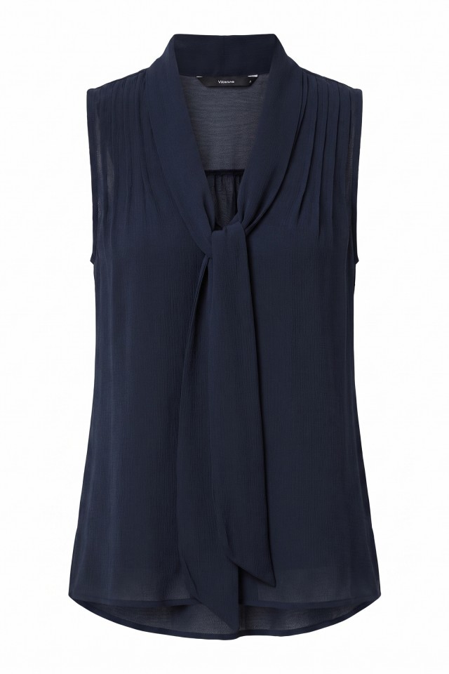 Navy Sleeveless Tie Top Navy Sleeveless Tie Top