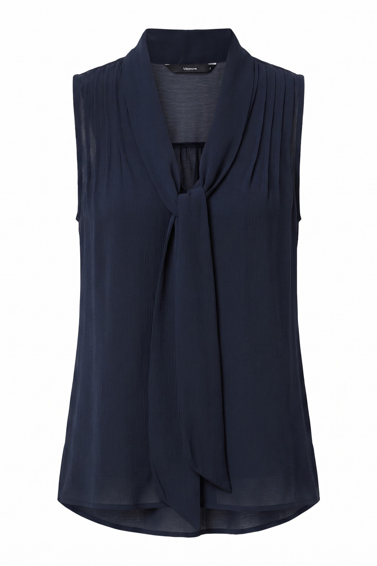 Navy Sleeveless Tie Top