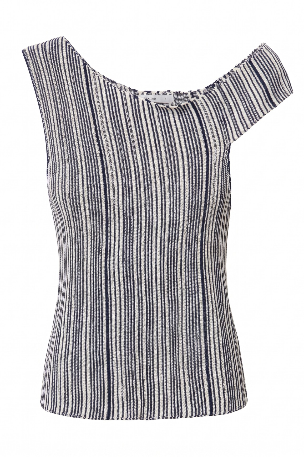 Blue Striped Slim Knit Top
