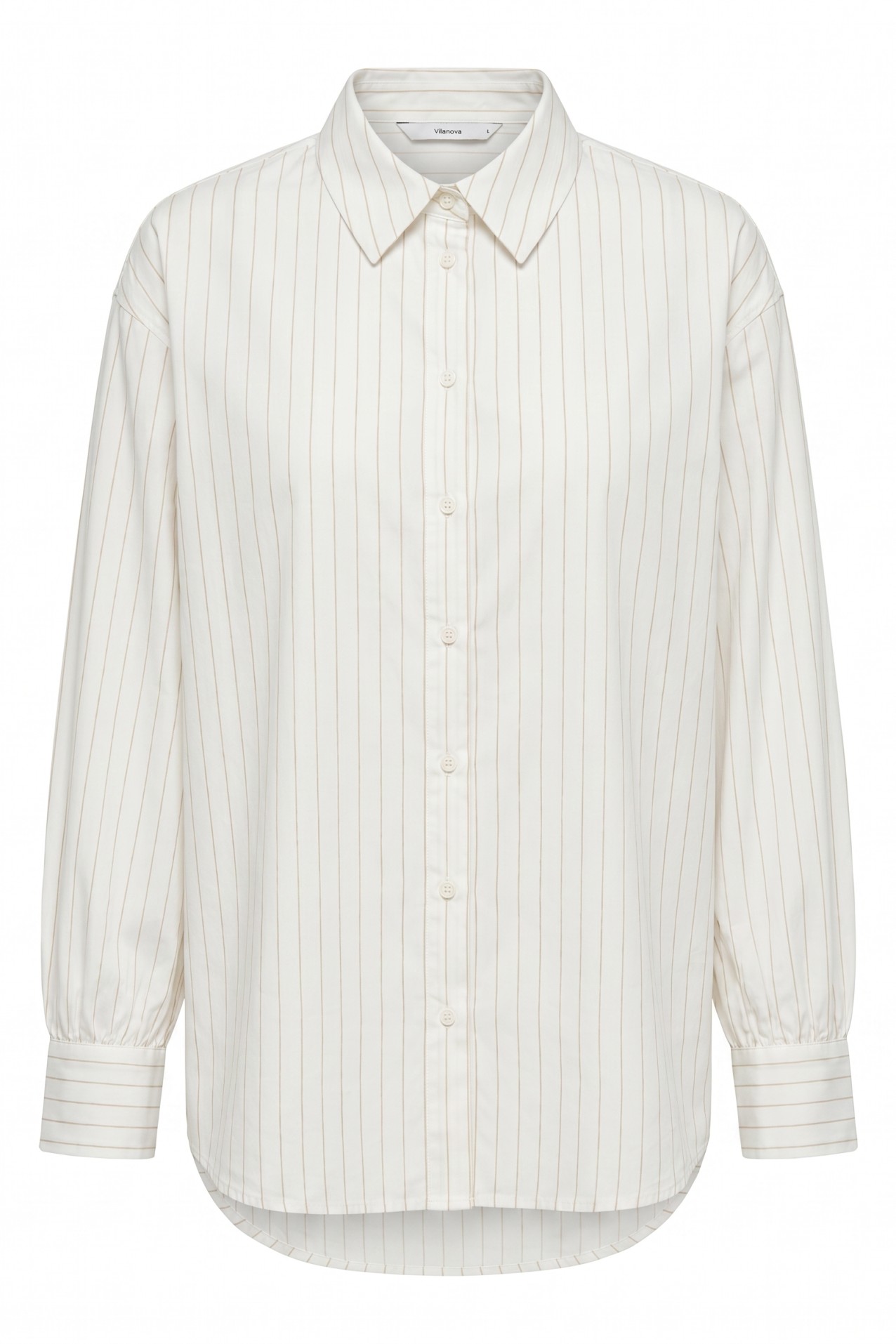 White Relaxed Stripe Shirt