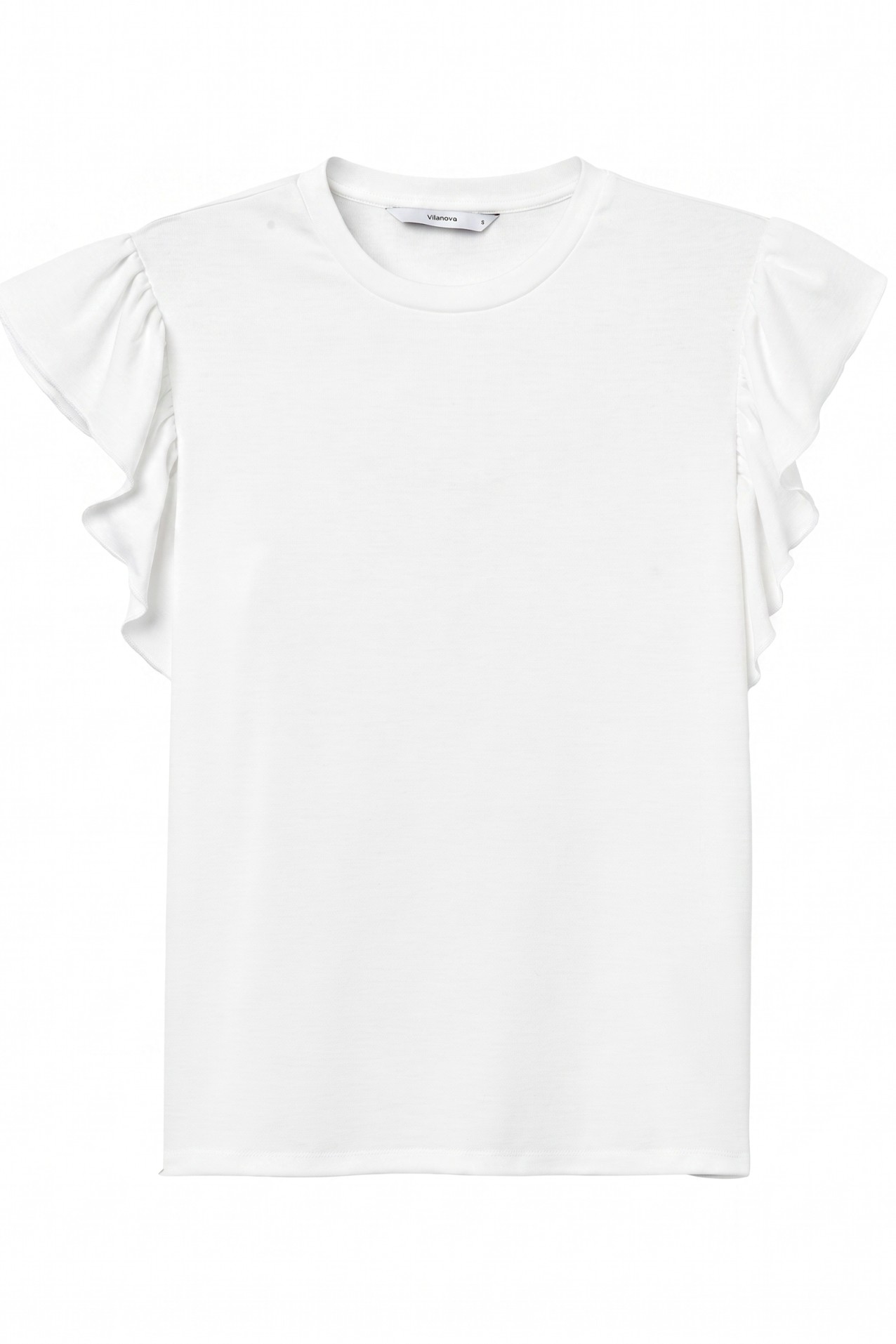 Camiseta blanca con volantes