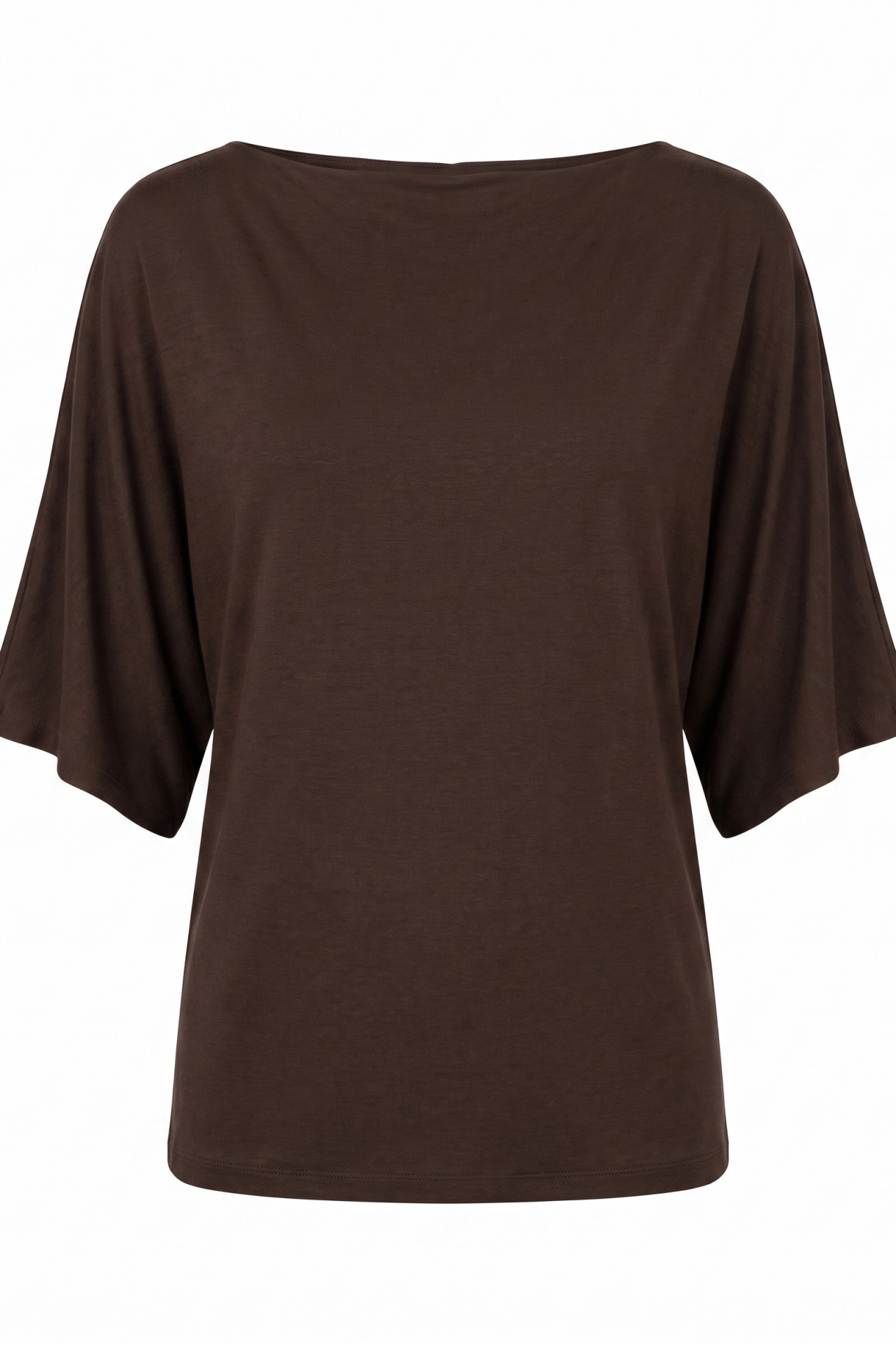 Camiseta oversize marr�n fluida