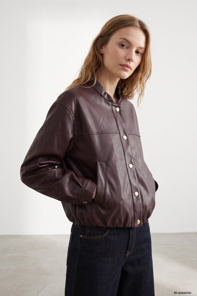 Short burgundy regular jacket Short burgundy regular jacket