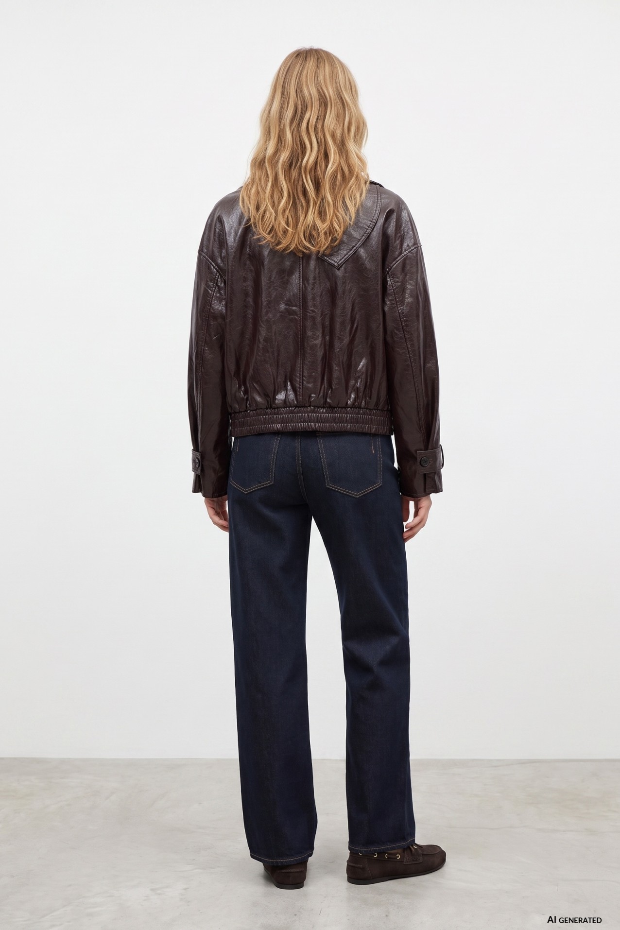 Oversized Dark Cherry Short Jacket