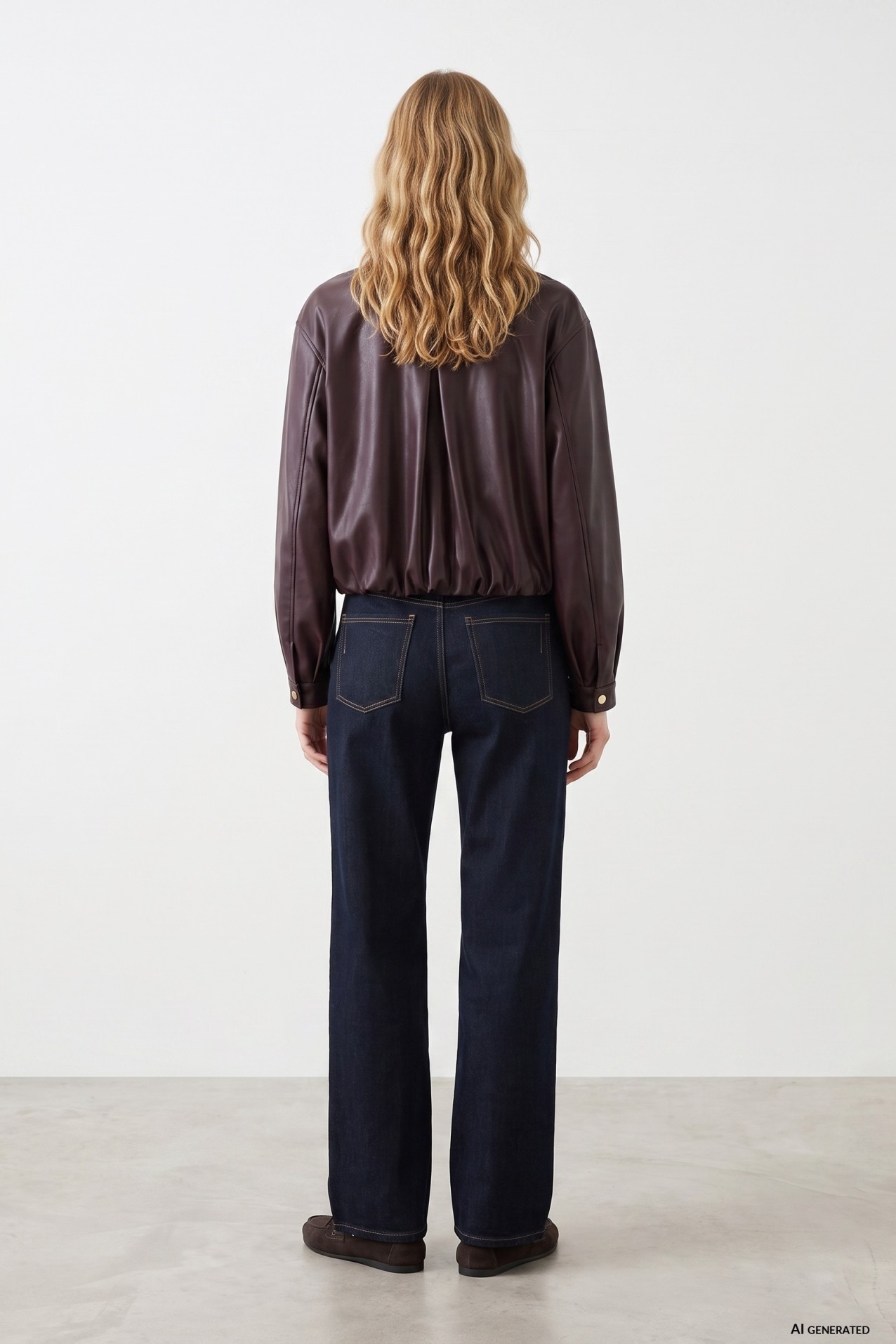 Short burgundy regular jacket