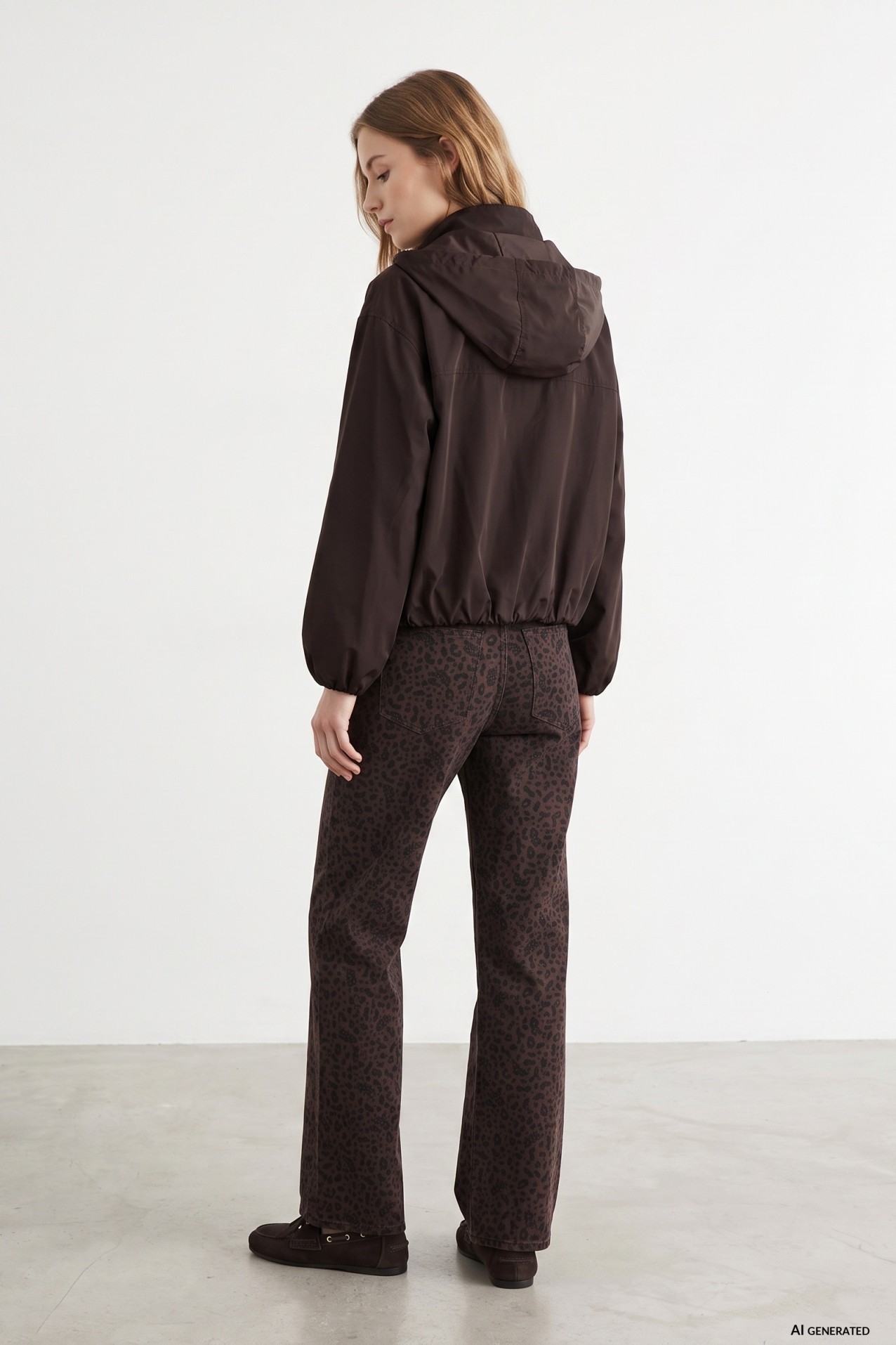 Brown Oversized Short Jacket