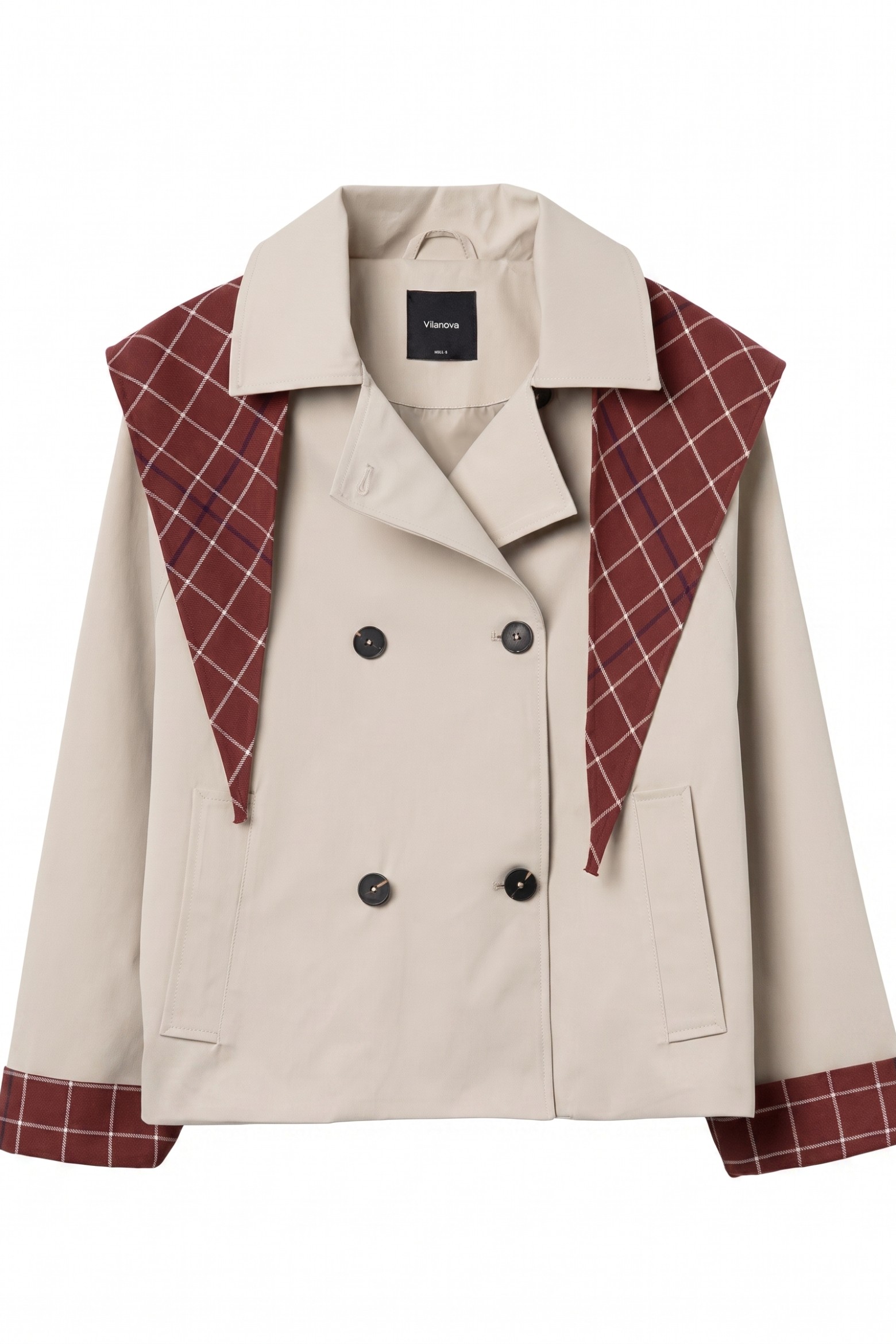 Beige cropped jacket