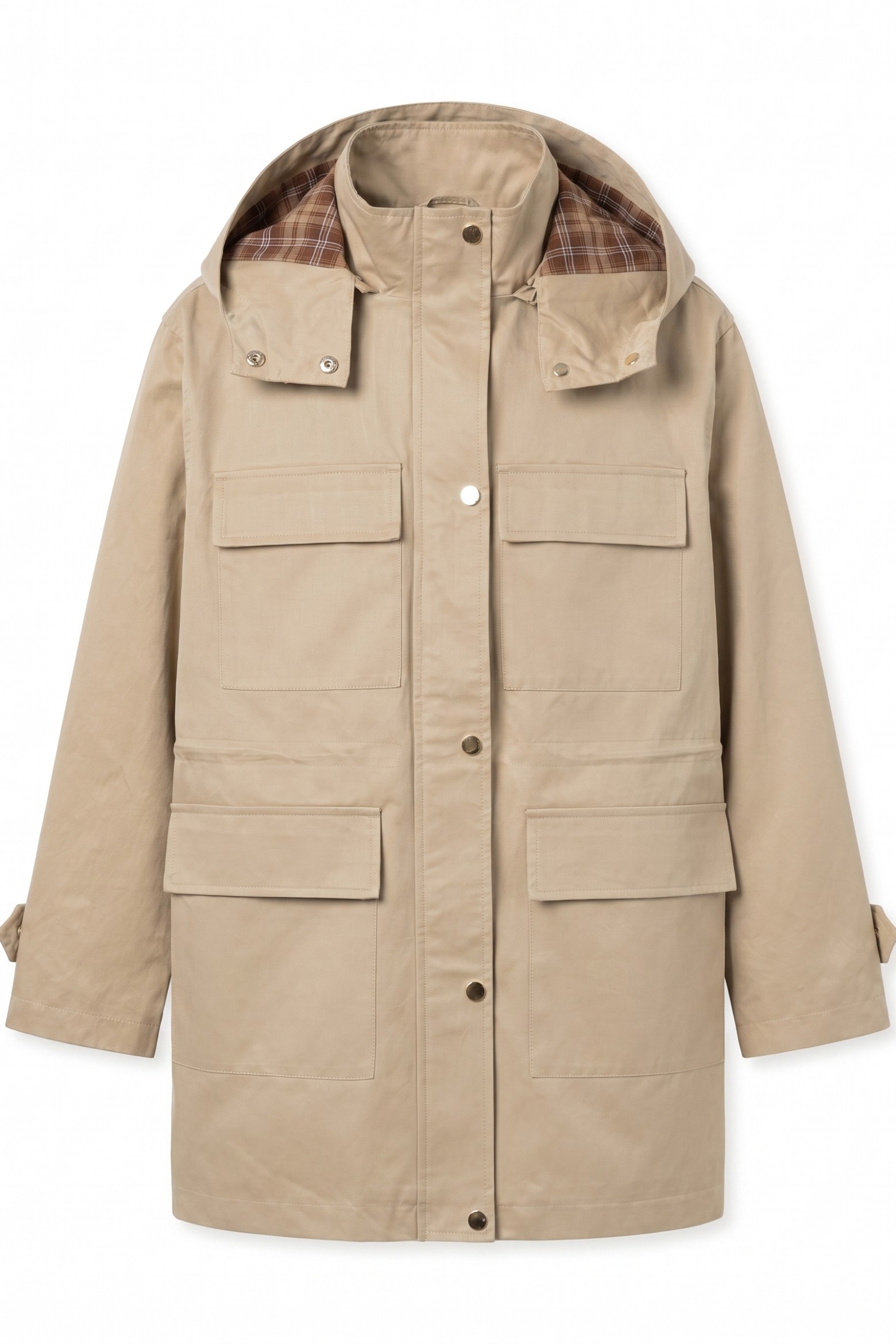 Beige Short Relaxed Jacket