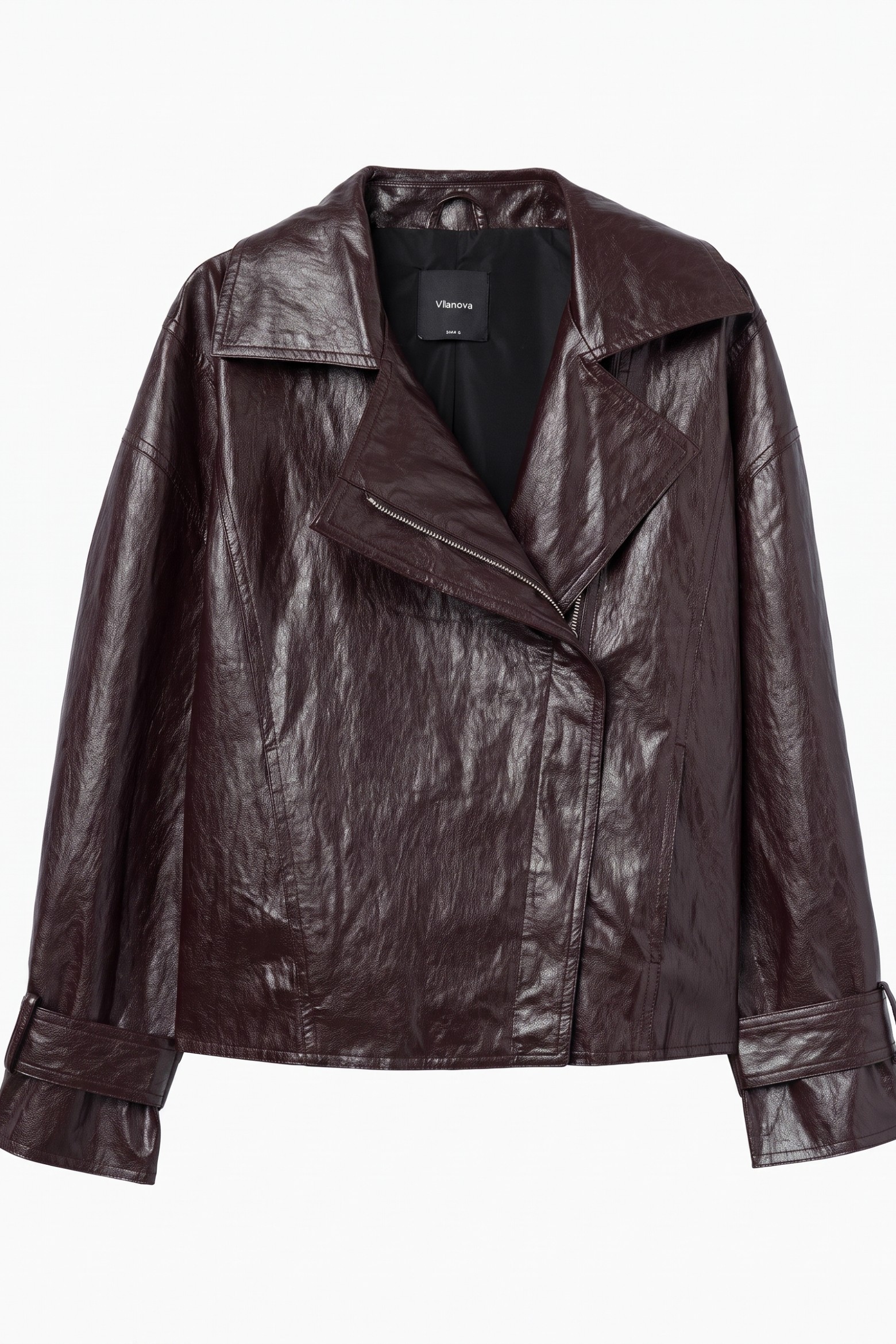 Oversized Dark Cherry Short Jacket