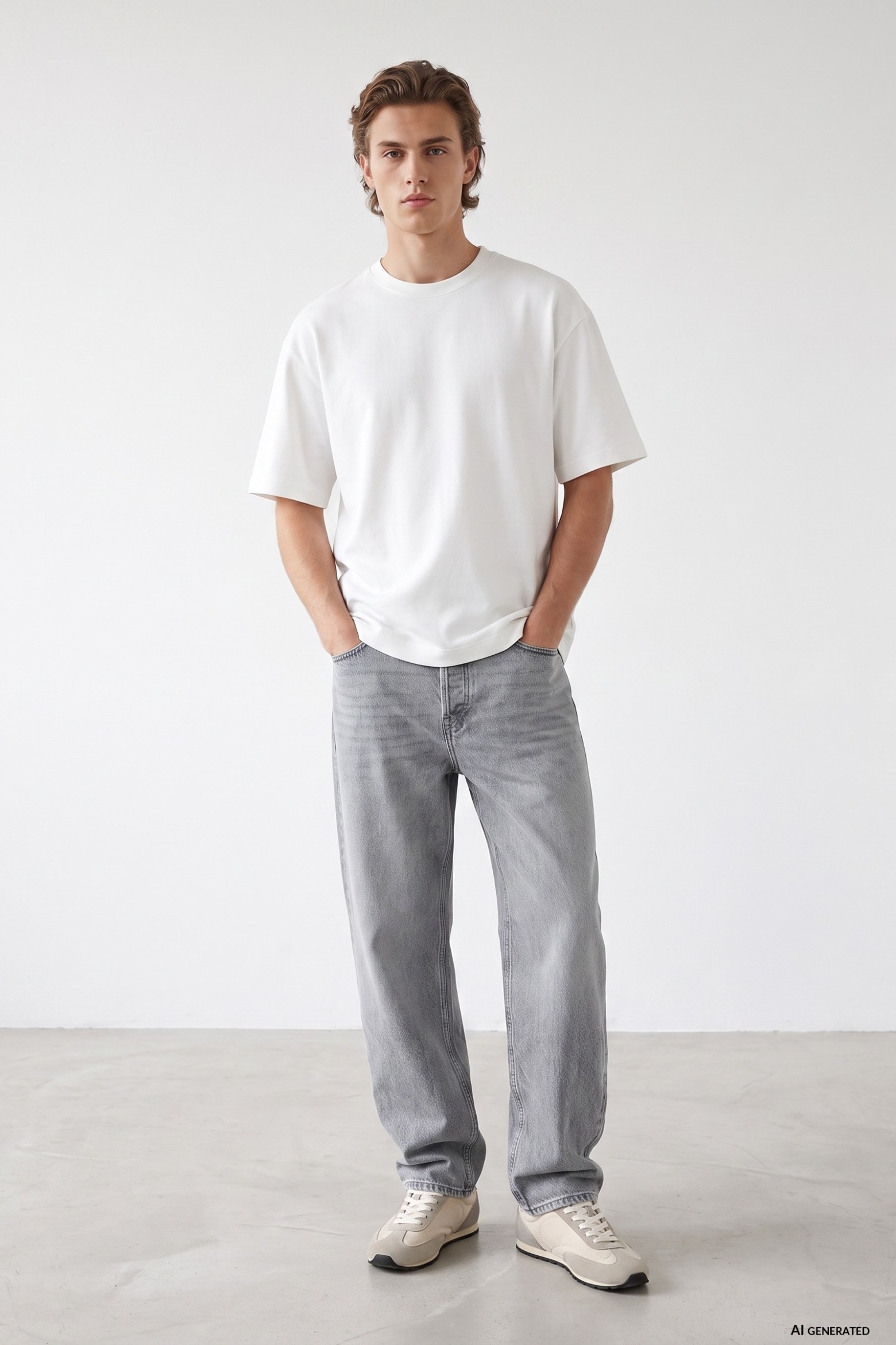 Relaxed Fit Grey Jeans