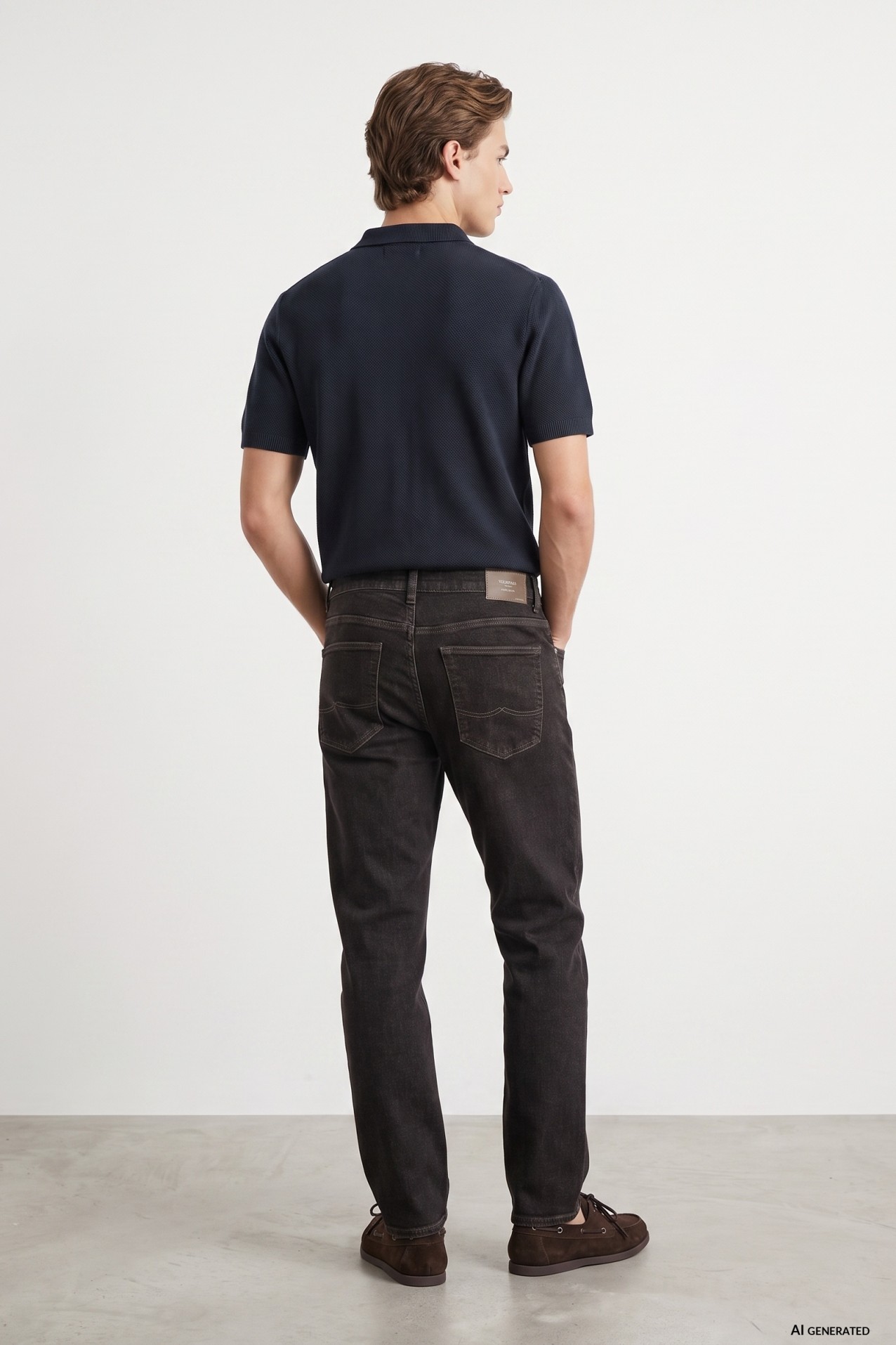 Tapered Cut Dark Jeans