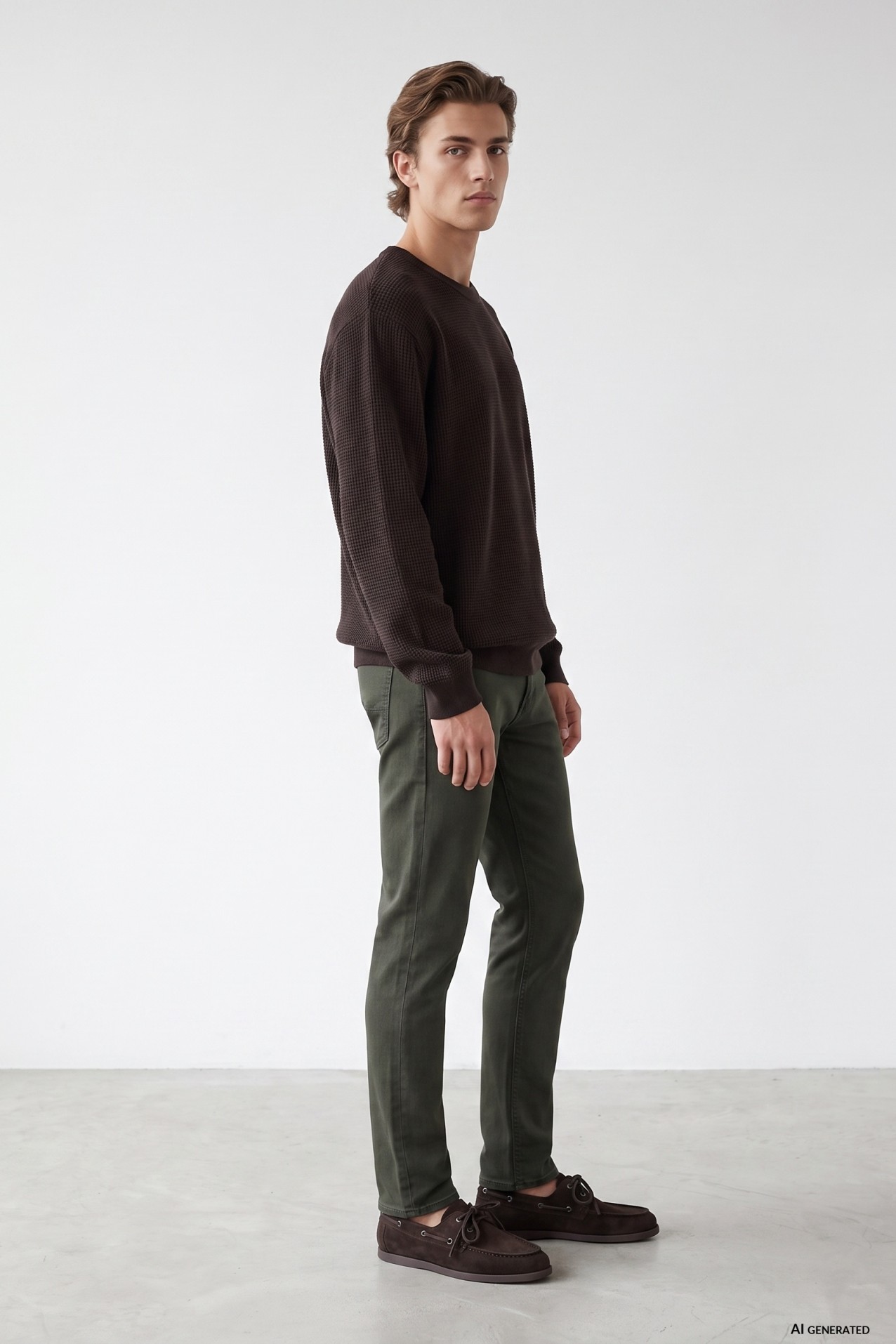 Green Slim Comfort Trousers