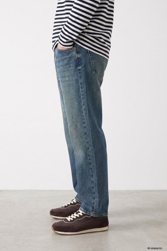 Straight Leg Blue Jeans Straight Leg Blue Jeans