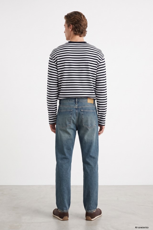 Straight Leg Blue Jeans Straight Leg Blue Jeans