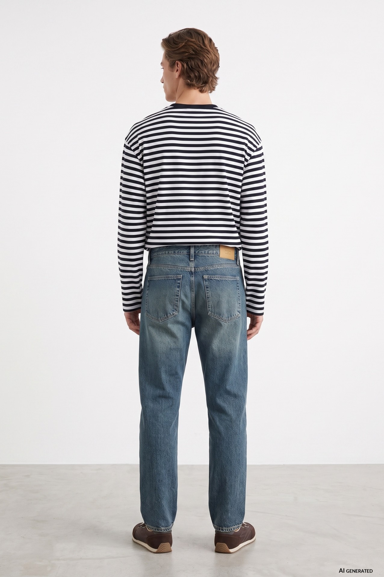 Straight Leg Blue Jeans