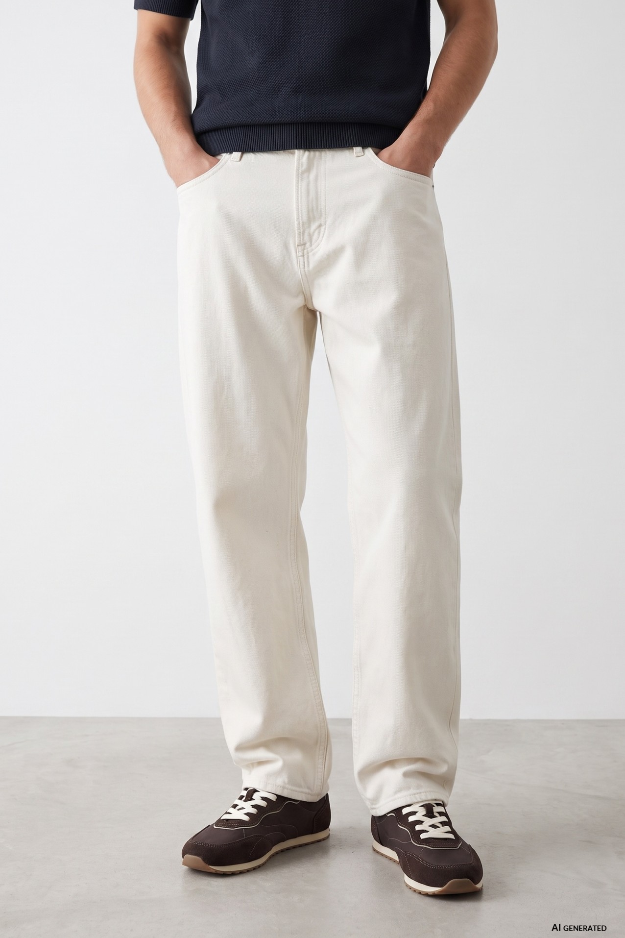 Straight Fit Light Trousers