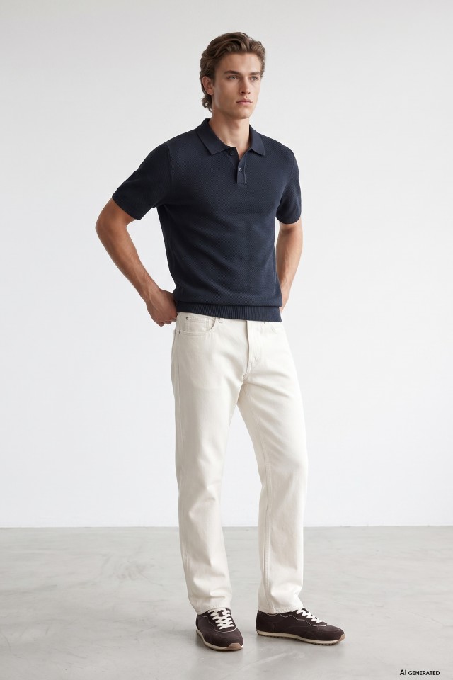 Straight Fit Light Trousers