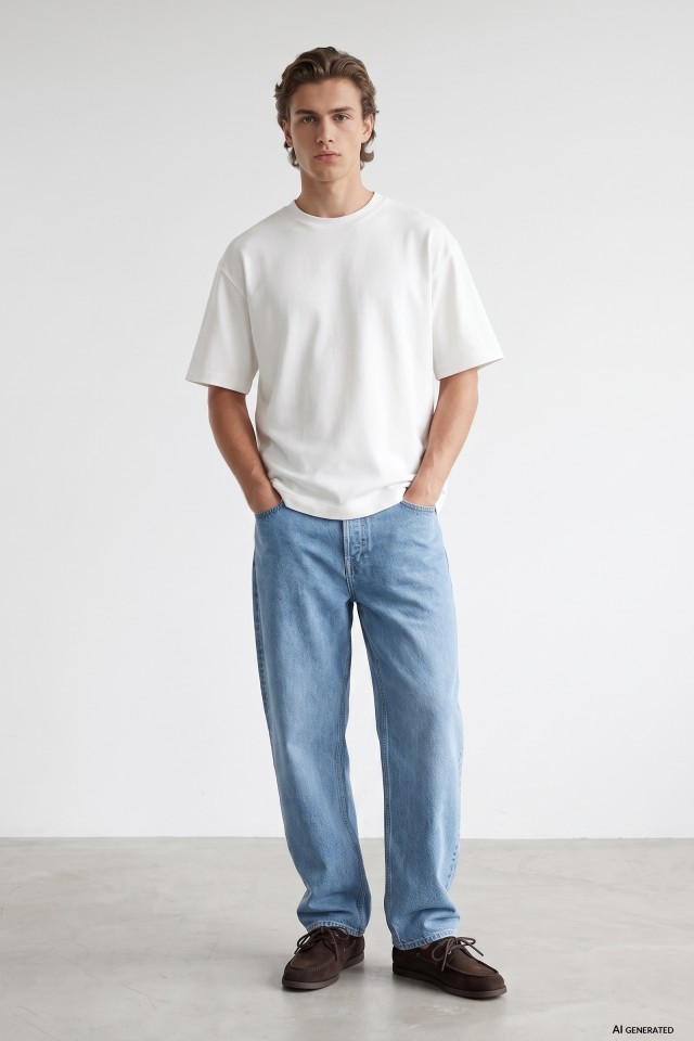 Relaxed fit baggy jeans
