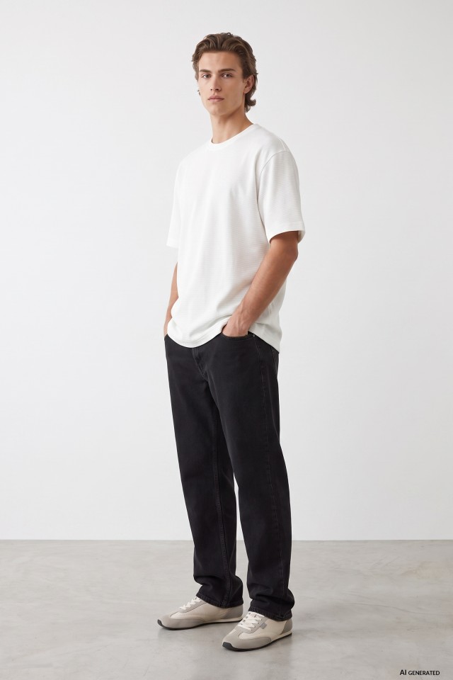 Black Straight Fit Jeans