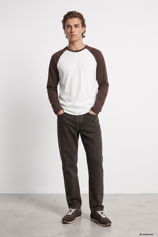 Loose Fit Brown Jeans