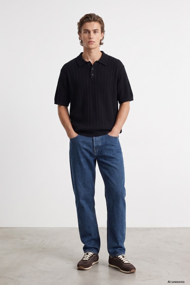 Loose Fit Blue Jeans
