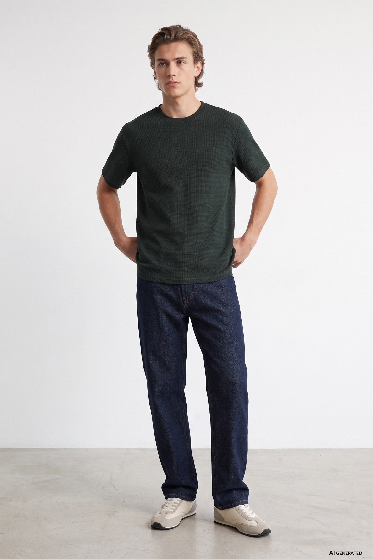 Straight Fit Dark Jeans