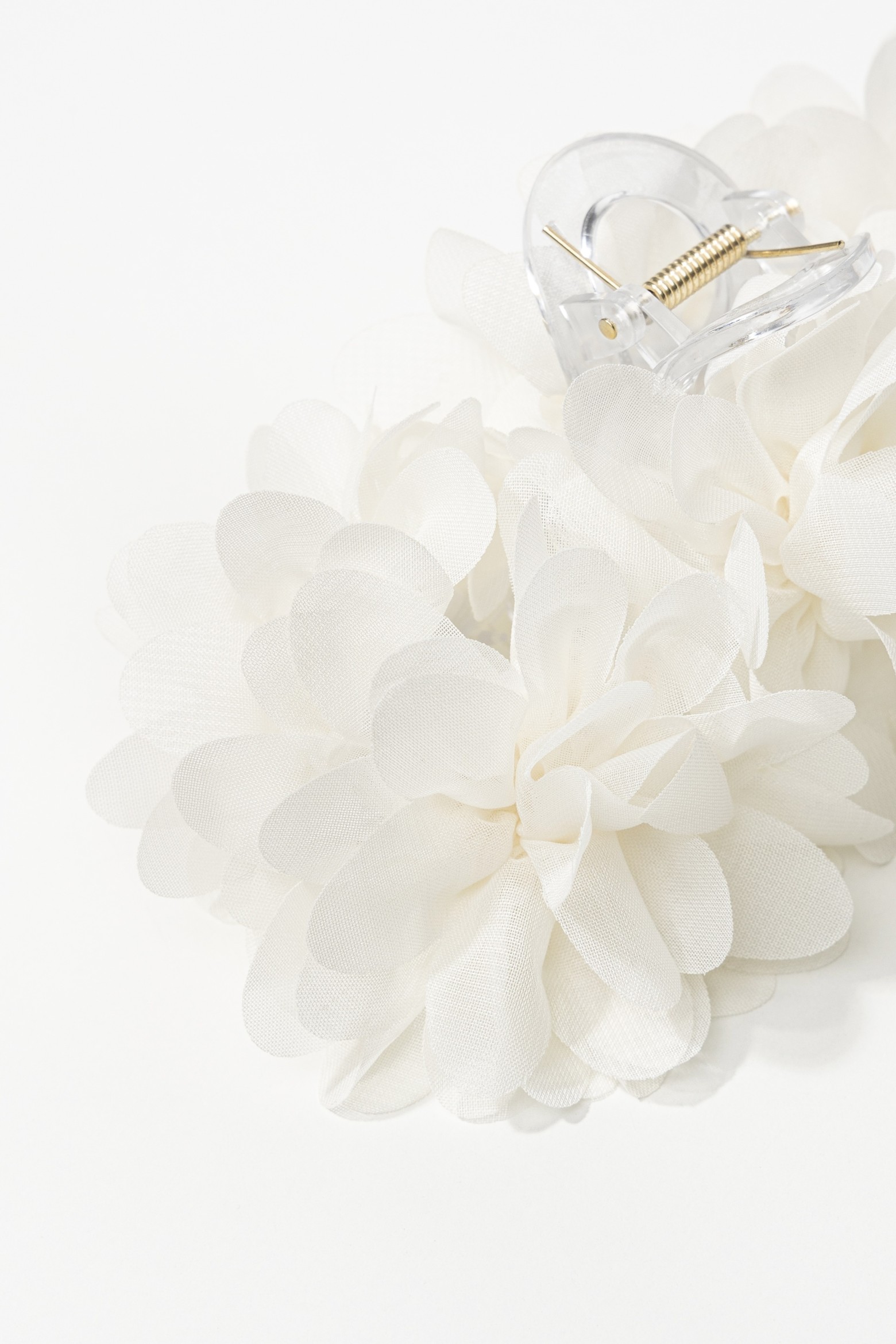Mola de cabelo floral branca