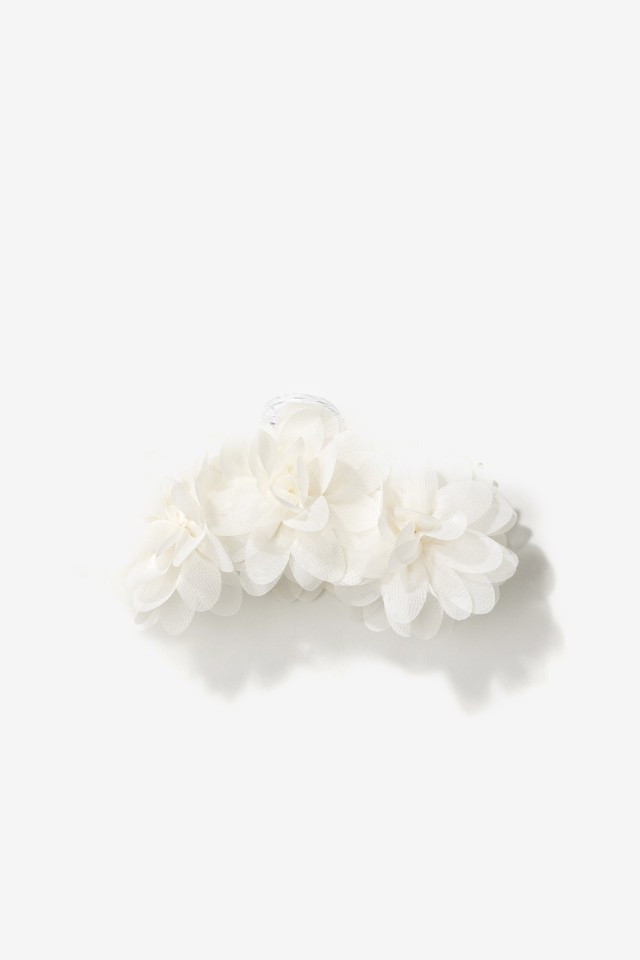 White Floral Hair Clip