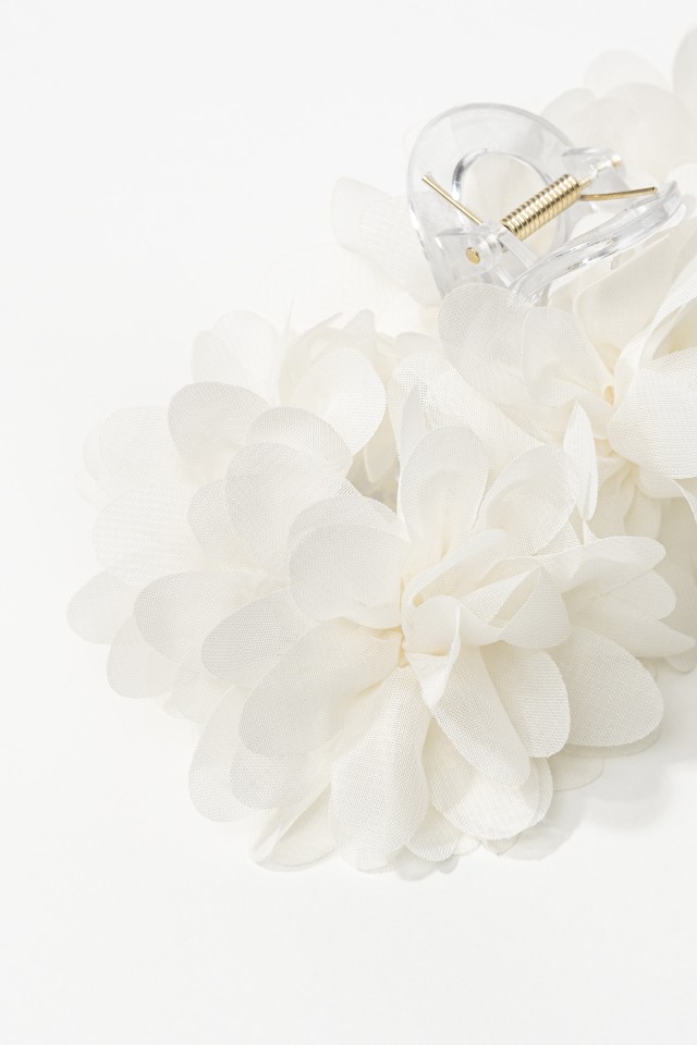 White Floral Hair Clip White Floral Hair Clip