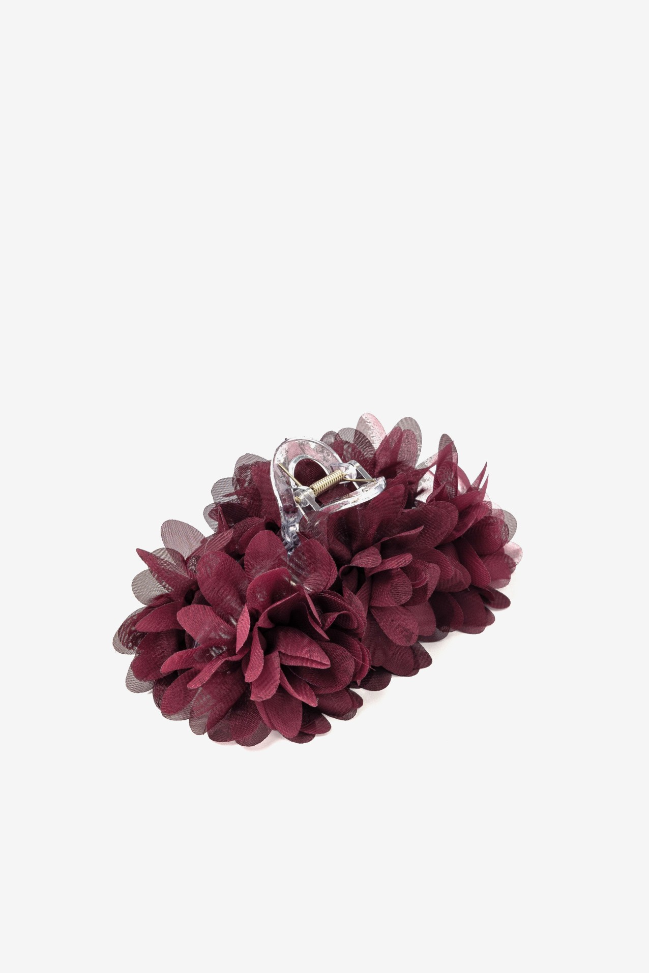 Large Burgundy Flower Hair Clip