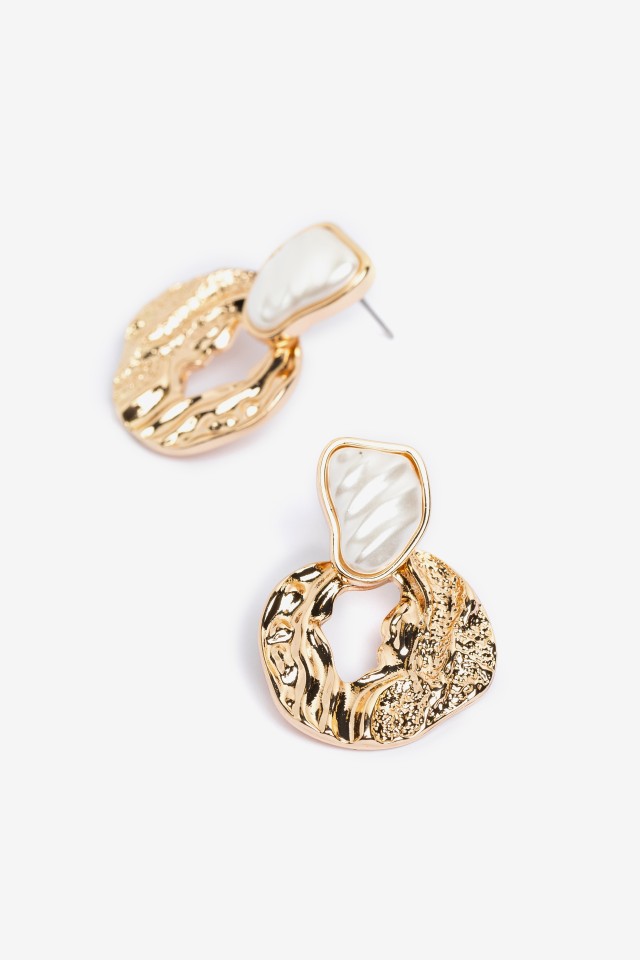 Gold Abstract Statement Earrings Gold Abstract Statement Earrings