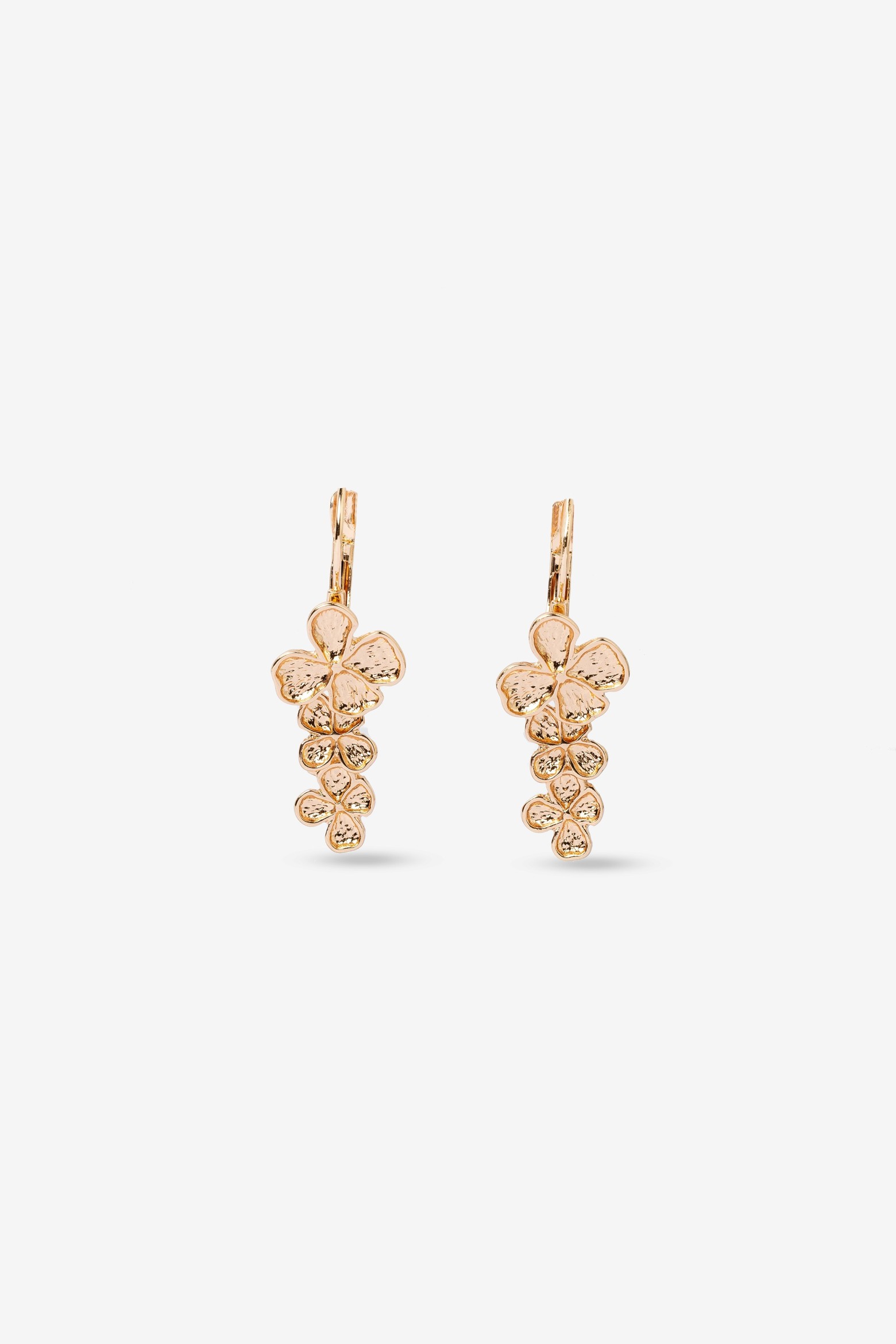 Chunky Gold Flower Earrings
