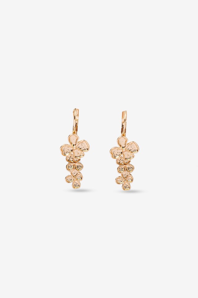 Chunky Gold Flower Earrings