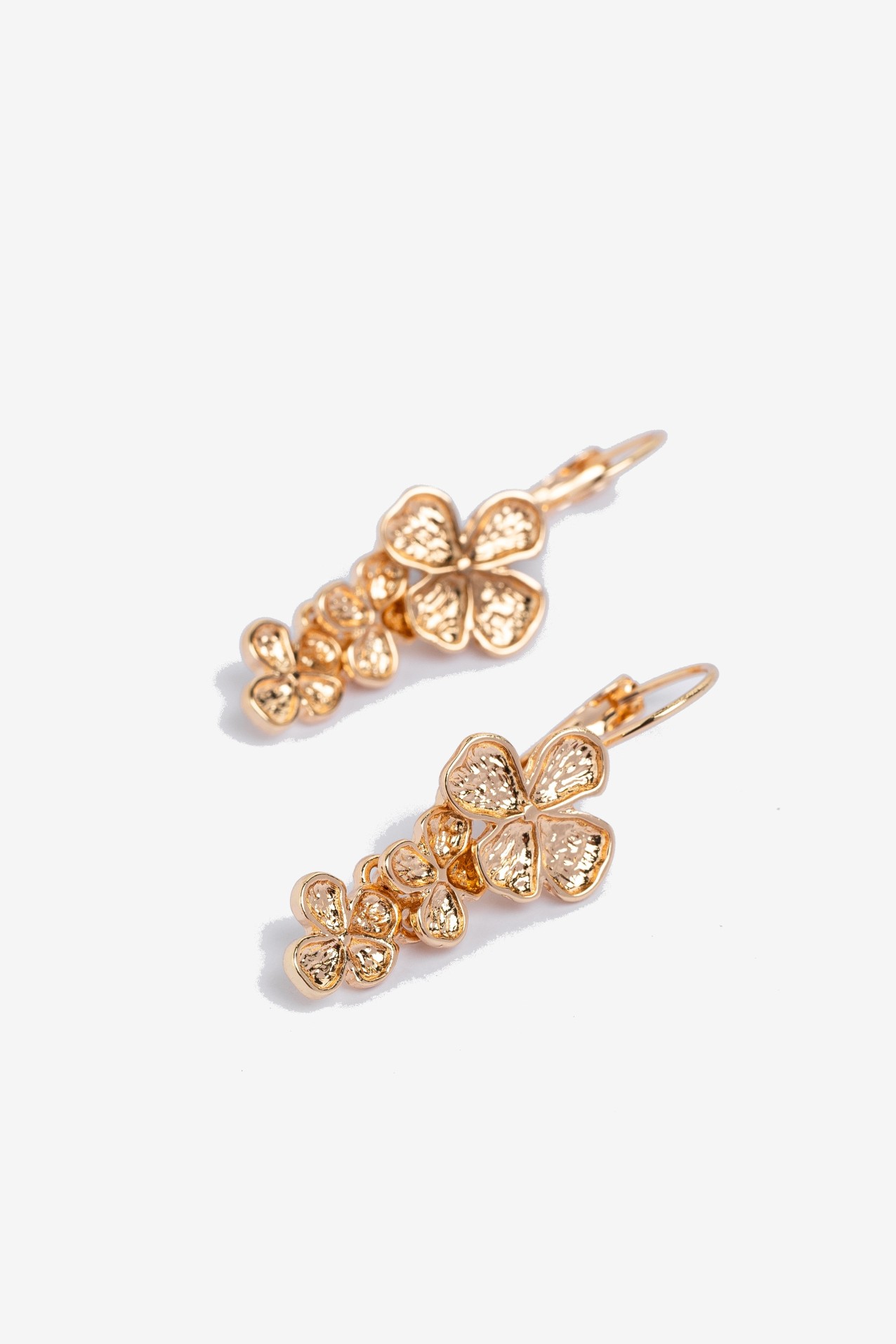 Chunky Gold Flower Earrings