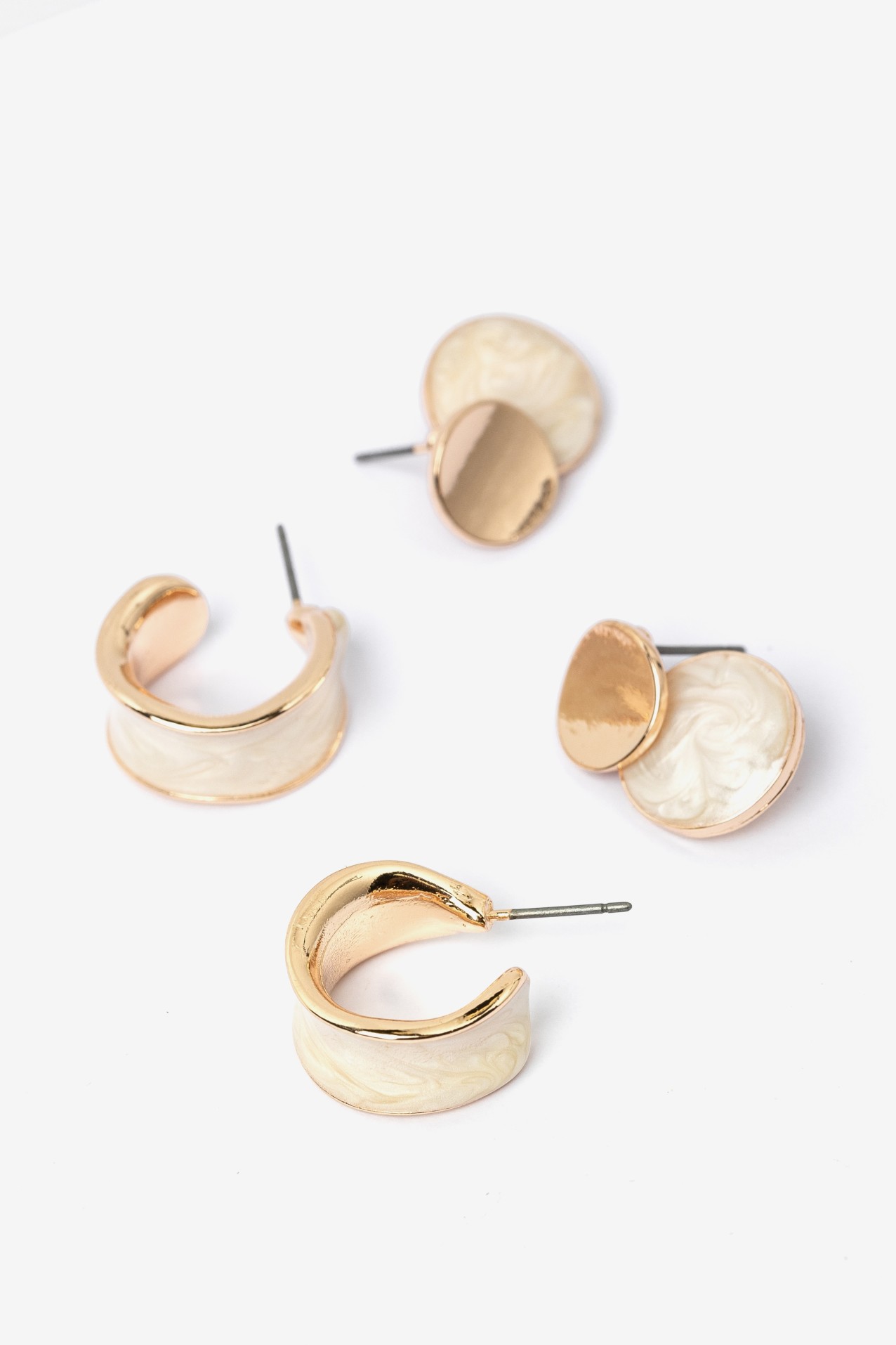 Gold Toned Earring Set