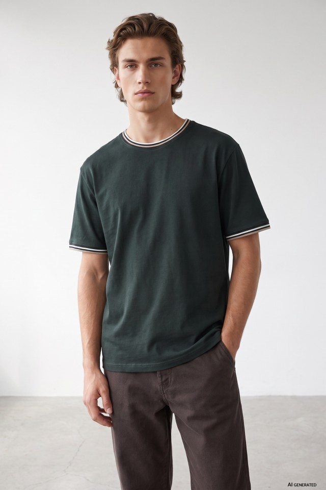 Green Regular Fit T-shirt Green Regular Fit T-shirt