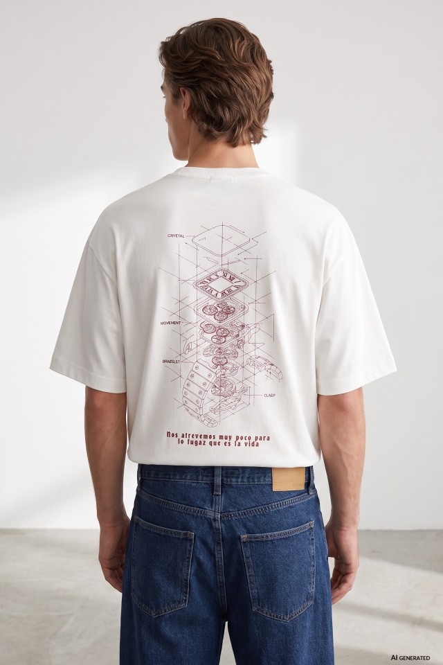 Beige Relaxed Graphic Tee Beige Relaxed Graphic Tee