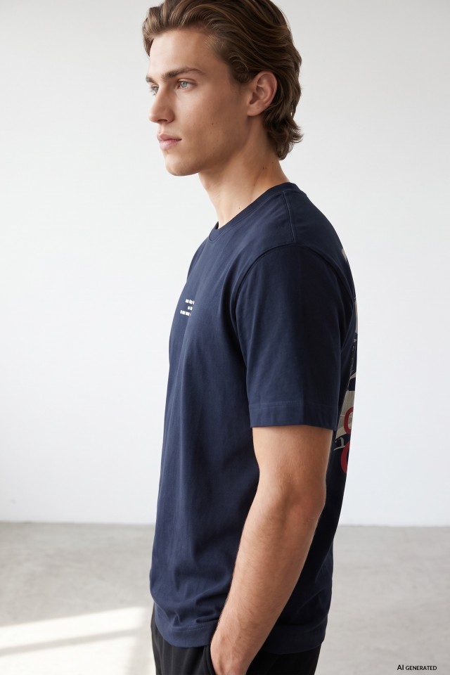 Navy Blue Office Core Tee Navy Blue Office Core Tee