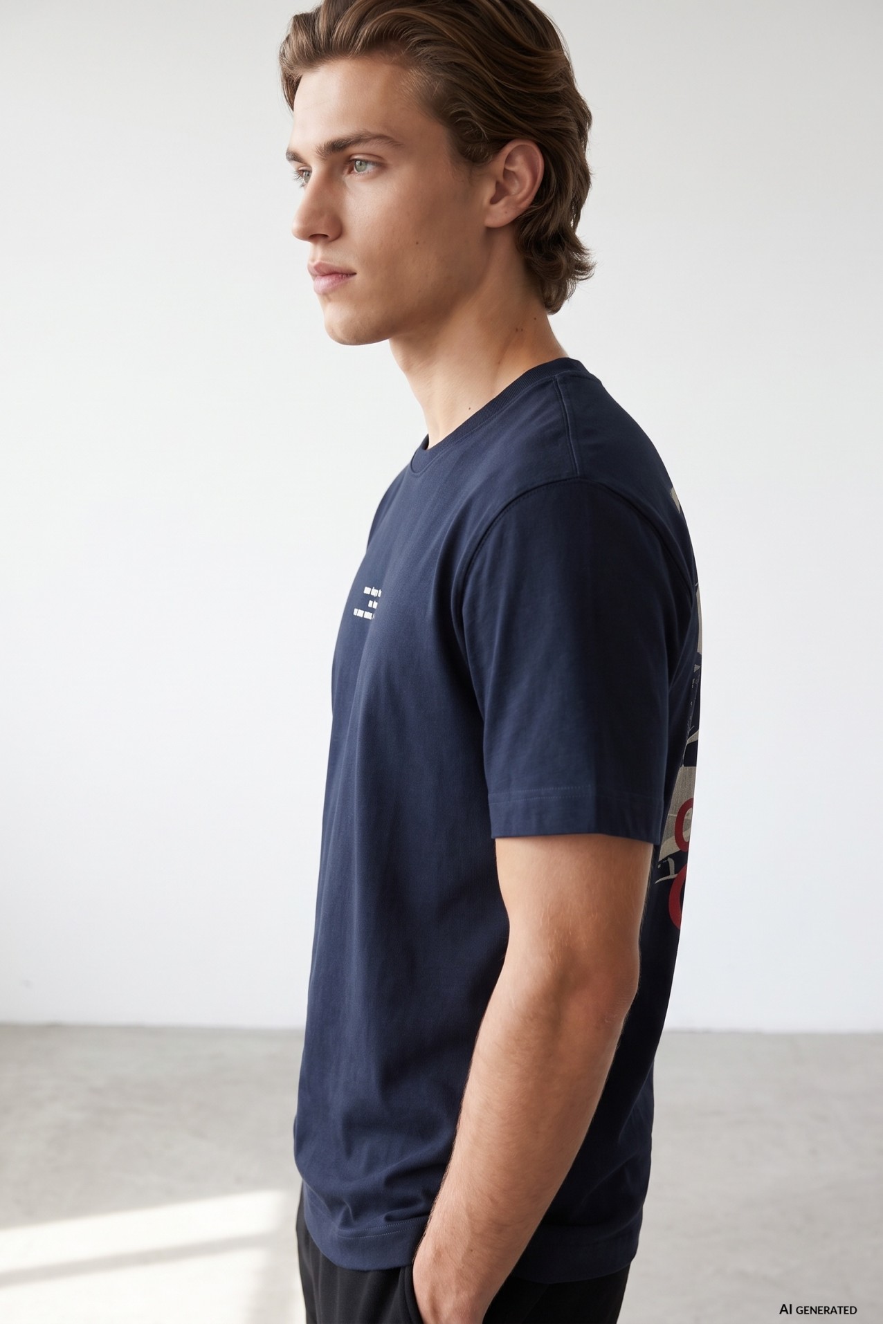 Navy Blue Office Core Tee