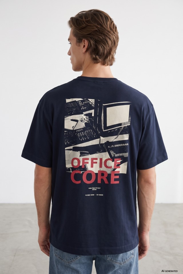 Navy Blue Office Core Tee Navy Blue Office Core Tee