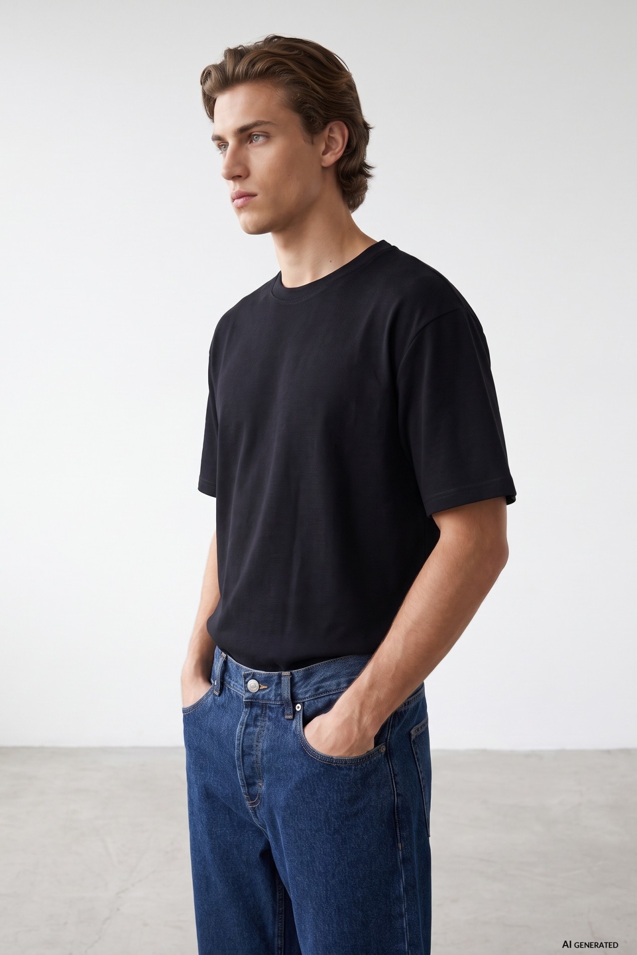 Navy Blue Regular Fit Tee