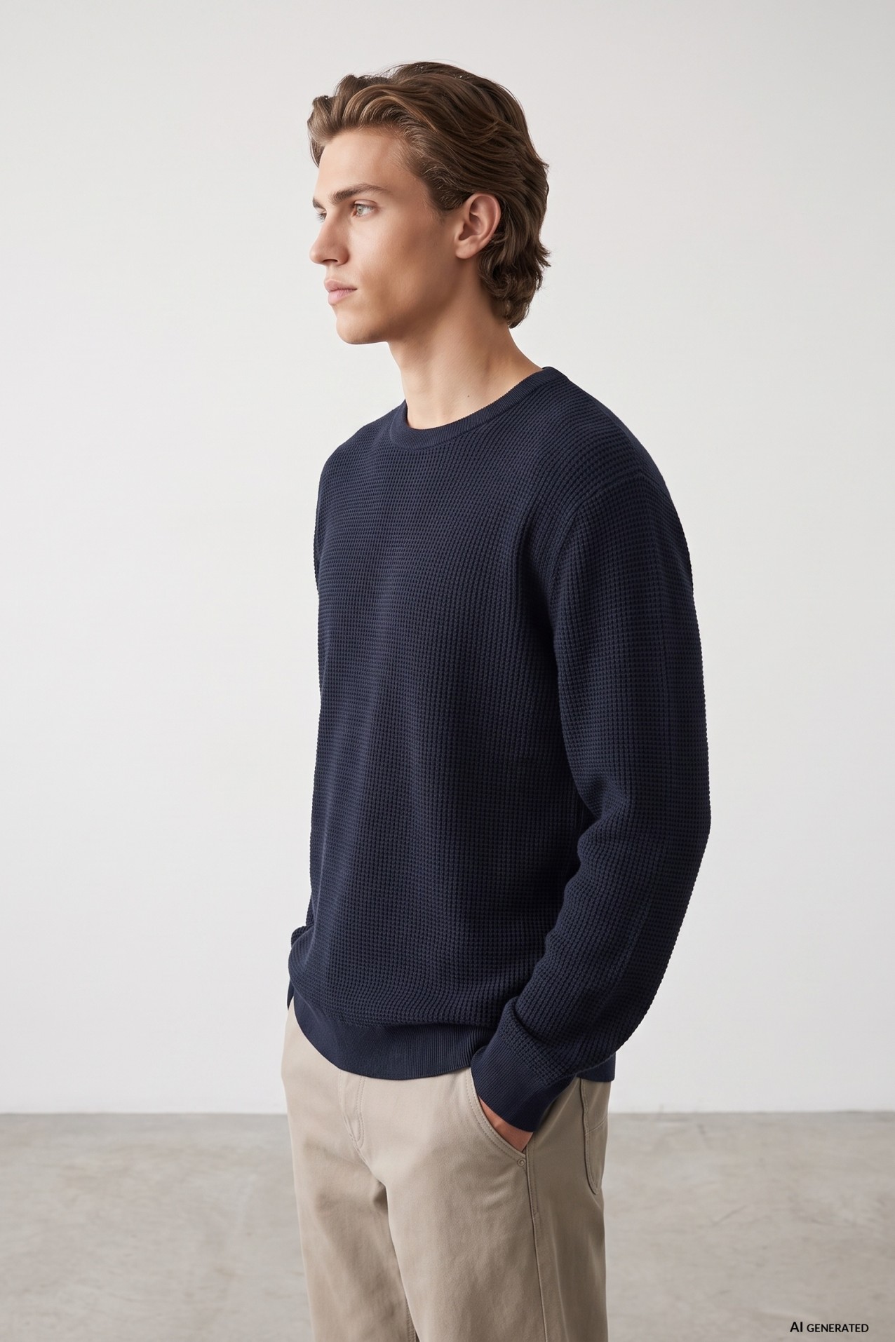 Navy Blue Knit Sweater