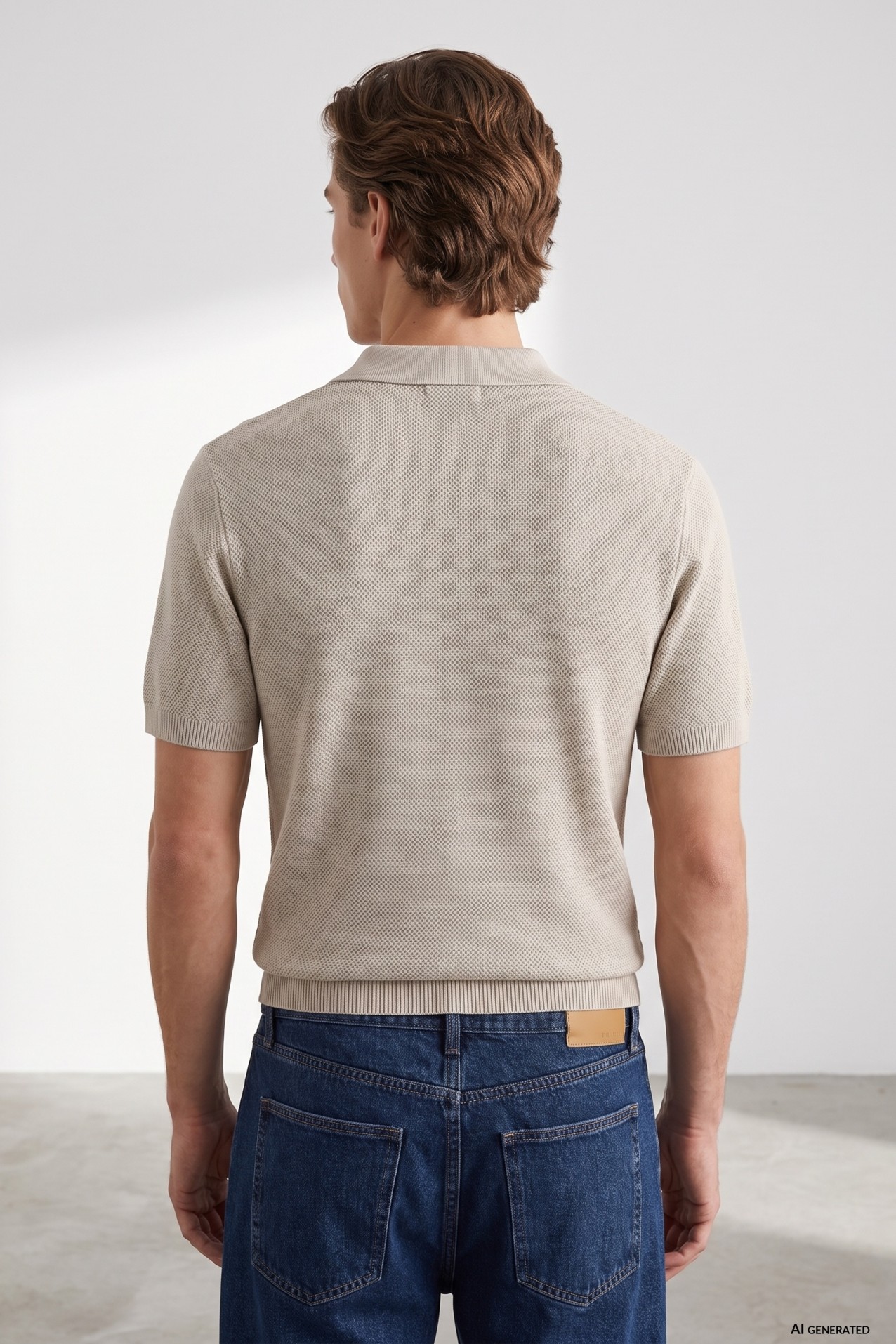 Beige Regular Fit Polo Shirt