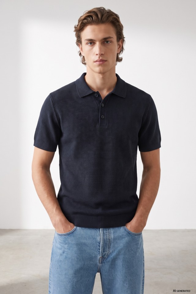 Navy Short Sleeve Polo