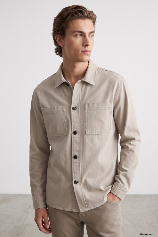 Beige Relaxed Fit Shirt