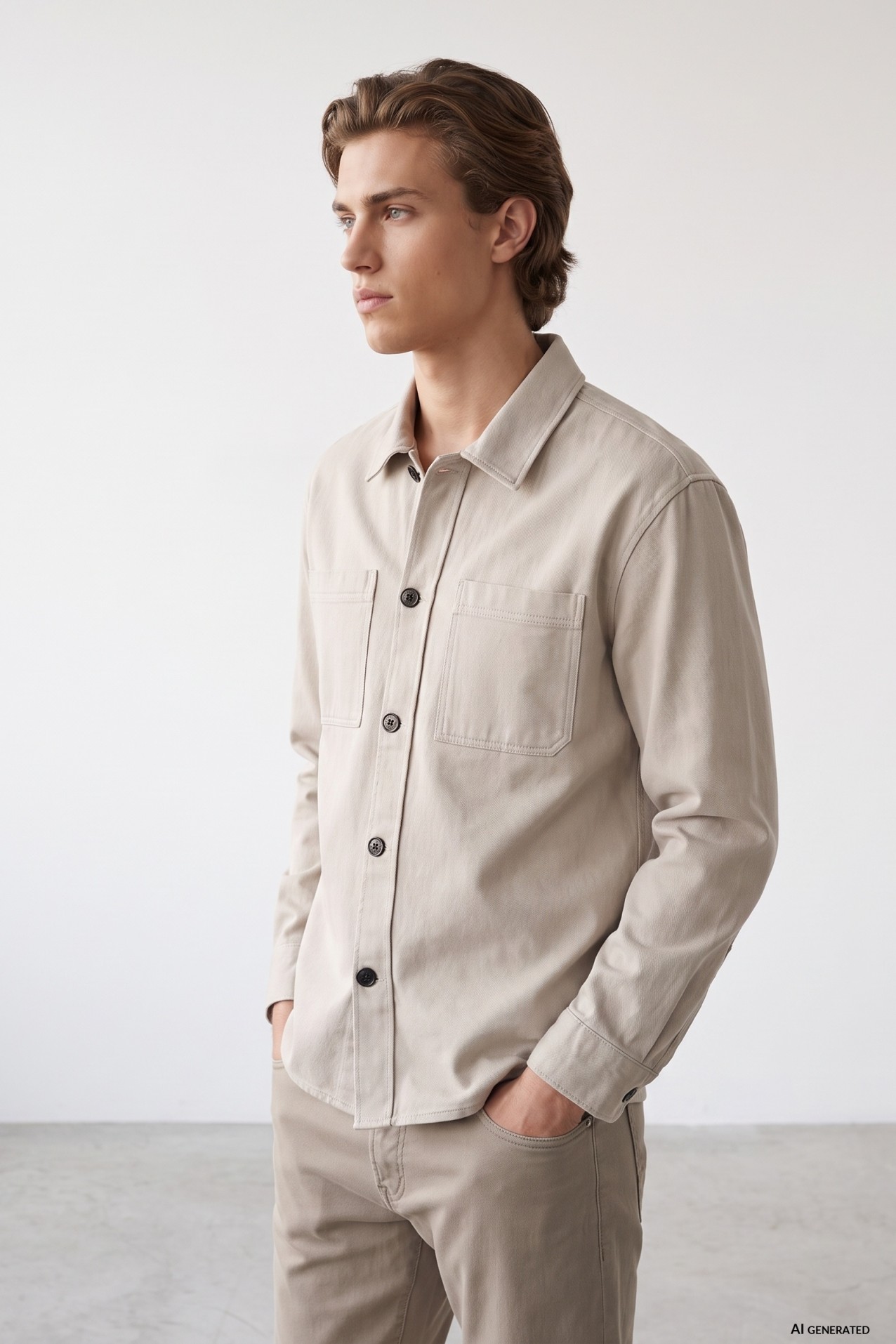 Beige Relaxed Fit Shirt
