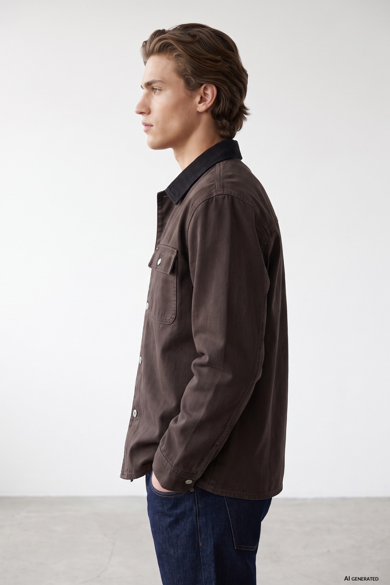 Brown Relaxed Fit Shirt